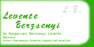 levente berzsenyi business card